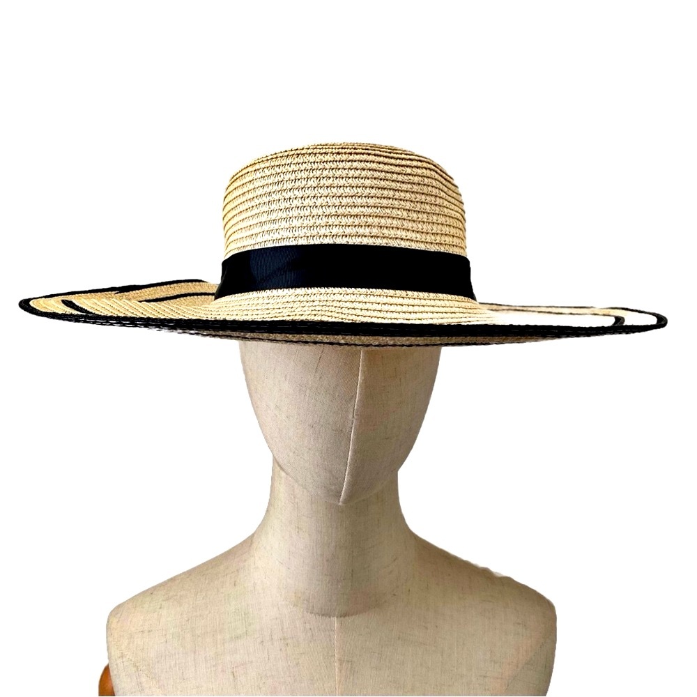 Summer Sun Wide Brim Hat with Pretty Bow Ribbon Detail